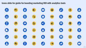 Icons Slide For Guide For Boosting Marketing Roi With Analytics Tools MKT SS V