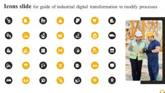 Icons Slide For Guide Of Industrial Digital Transformation To Modify Processes