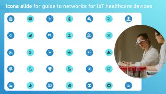 Icons Slide For Guide To Networks For IoT Healthcare Devices IoT SS V