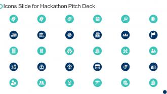 Icons slide for hackathon pitch deck ppt layouts rules