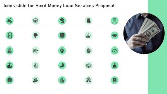 Icons Slide For Hard Money Loan Services Proposal Ppt Styles Topics