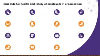 Icons Slide For Health And Safety Of Employees In Organization Ppt File Background Designs