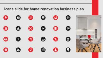 Icons Slide For Home Renovation Business Plan BP SS