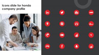 Icons Slide For Honda Company Profile Ppt Professional Show CP SS
