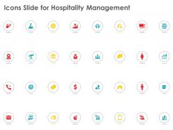 Icons slide for hospitality management ppt powerpoint presentation professional aids