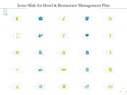 Icons slide for hotel and restaurant management plan ppt powerpoint presentation good