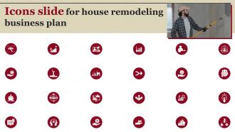 Icons Slide For House Remodeling Business Plan BP SS