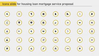 Icons Slide For Housing Loan Mortgage Service Proposal