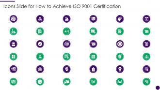 Icons Slide For How To Achieve ISO 9001 Certification Ppt Summary