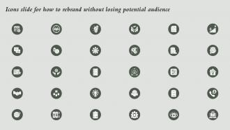 Icons Slide For How To Rebrand Without Losing Potential Audience