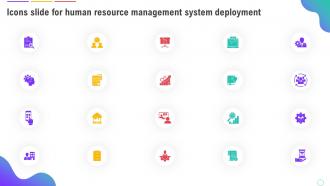 Icons Slide For Human Resource Management System Deployment