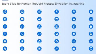 Icons Slide For Human Thought Process Simulation In Machine