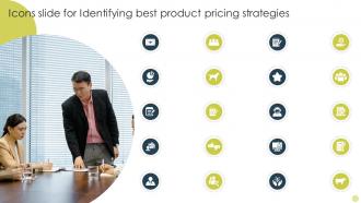 Icons Slide For Identifying Best Product Pricing Identifying Best Product Pricing Strategies