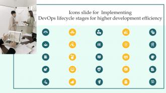 Icons Slide For Implementing DevOps Lifecycle Stages For Higher Development Efficiency