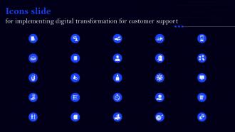 Icons Slide For Implementing Digital Transformation For Customer Support Ppt Model Graphics