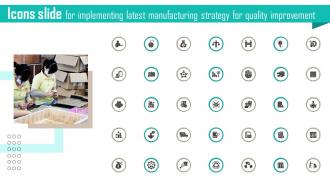 Icons Slide For Implementing Latest Manufacturing Strategy For Quality Improvement Strategy SS V