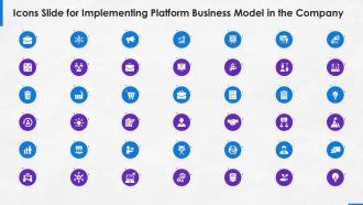 Icons slide for implementing platform business model in the company