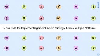 Icons Slide For Implementing Social Media Strategy Across Multiple Platforms