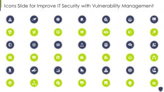 Icons slide for improve it security with vulnerability management