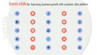 Icons Slide For Improving Business Growth With Customer Data Platform MKT SS V