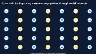 Icons Slide For Improving Customer Engagement Through Social Networks
