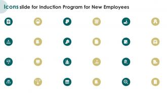Icons Slide For Induction Program For New Employees