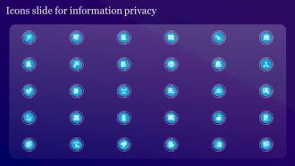 Icons Slide For Information Privacy Ppt Powerpoint Presentation Model Professional
