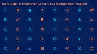 Icons slide for information security risk management program ppt pictures layout ideas