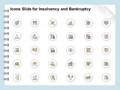 Icons slide for insolvency and bankruptcy ppt powerpoint gallery outline