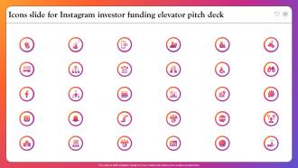 Icons Slide For Instagram Investor Funding Elevator Pitch Deck