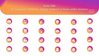 Icons Slide For Instagram Marketing Strategy Proposal To Boost Online Presence
