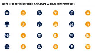 Icons Slide For Integrating CHATGPT With AI Generator Tools CHATGPT SS V