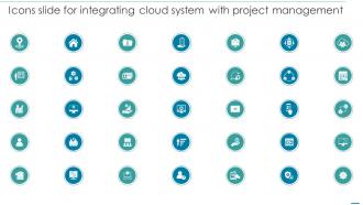 Icons Slide For Integrating Cloud System With Project Management