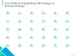 Icons slide for integrating csr strategy to business strategy ppt diagrams