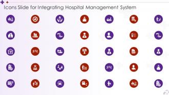 Icons Slide For Integrating Hospital Management System