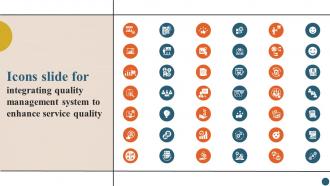 Icons Slide For Integrating Quality Management System To Enhance Service Quality Strategy SS V