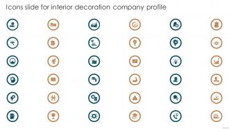 Icons Slide For Interior Decoration Company Profile Ppt Formats
