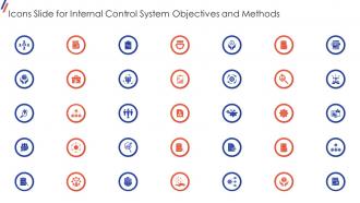 Icons Slide For Internal Control System Objectives And Methods Ppt Slides Background Designs