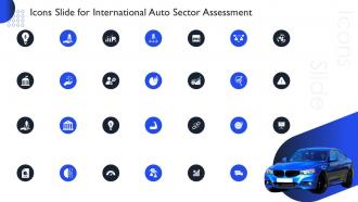 Icons Slide For International Auto Sector Assessment
