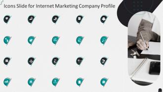 Icons Slide For Internet Marketing Company Profile Ppt Graphics