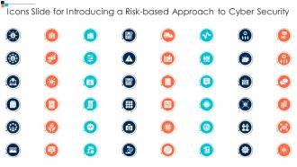 Icons Slide For Introducing A Risk Based Approach To Cyber Security