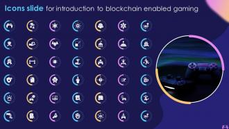 Icons Slide For Introduction To Blockchain Enabled Gaming BCT SS