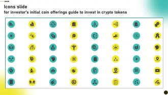 Icons Slide For Investors Initial Coin Offerings Guide To Invest In Crypto Tokens BCT SS V