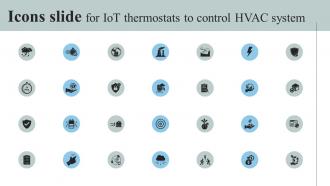 Icons Slide For IoT Thermostats To Control HVAC System IoT SS