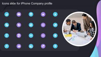 Icons Slide For Iphone Company Profile Ppt Styles Styles CP SS V