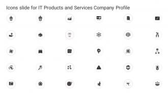 Icons Slide For IT Products And Services Company Profile Ppt Template