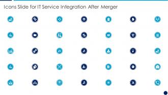 Icons slide for it service integration after merger