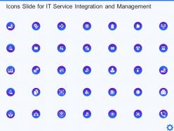 Icons slide for it service integration and management