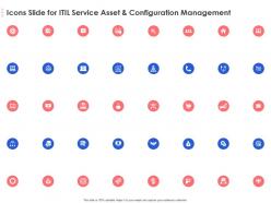 Icons slide for itil service asset and configuration management ppt powerpoint presentation ideas