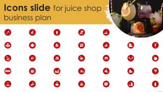 Icons Slide For Juice Shop Business Plan Ppt Infographics BP SS